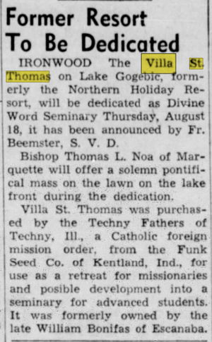 Villa St. Thomas (Funks Northern Holiday Resort) - July 1955 Article On Opening (newer photo)